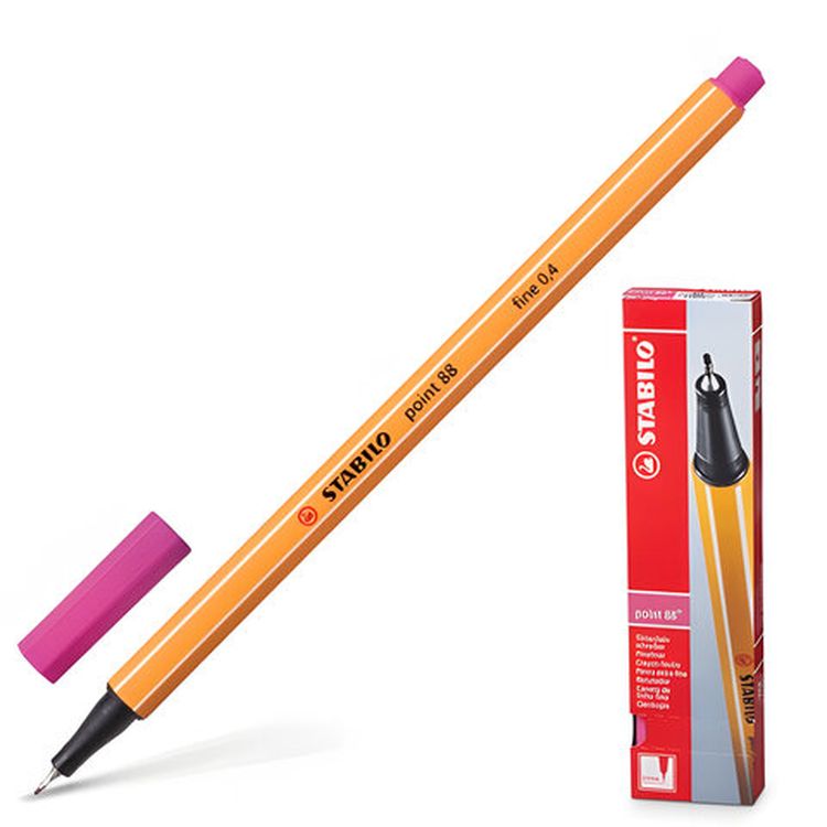 Ручка капиллярная (линер) STABILO «Рoint», розовая