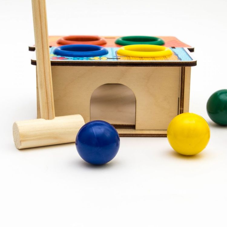 Стучалка цветная «Домик», 4 отверстия — картинка 5