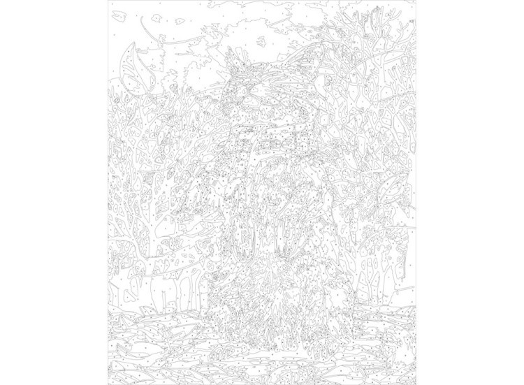 Картина по номерам «Кот в шарфе» — картинка 2