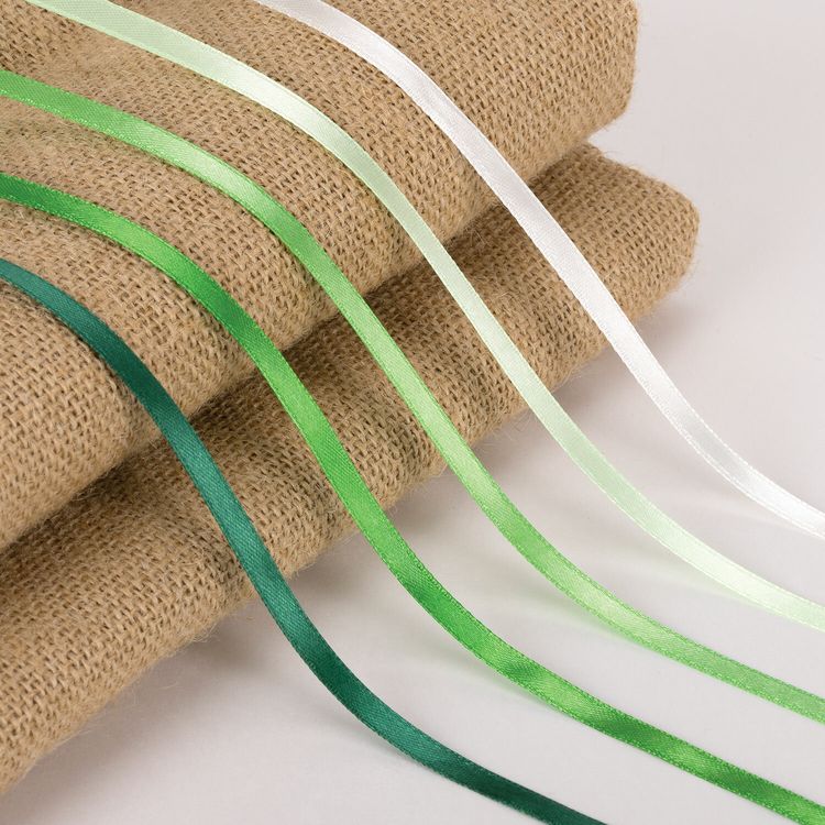 Лента атласная, ширина 6 мм, зеленый спектр, набор 5 цветов по 23 м, Brauberg — картинка 3