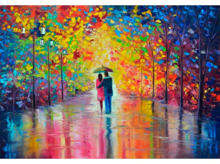 Алмазная вышивка «Ночная аллея» — картинка 2