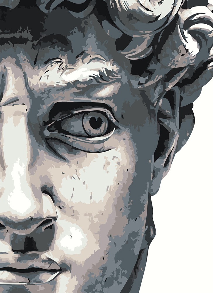 Картина по номерам «Античные статуи: Давид 2»