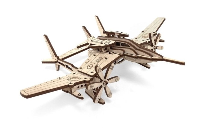 Деревянный механический конструктор «Самолет Сапсан» — картинка 2