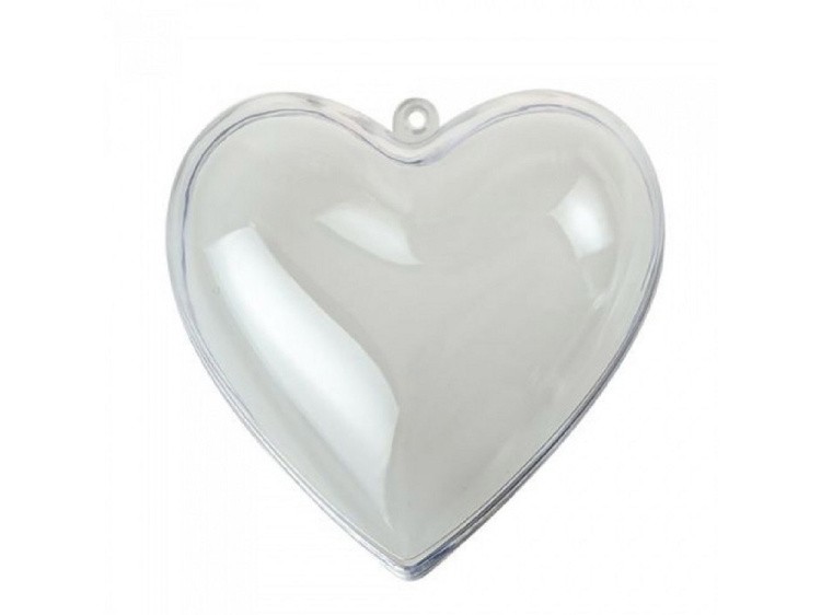 Сердце пластиковое половинками (d 8 см), 2 шт.