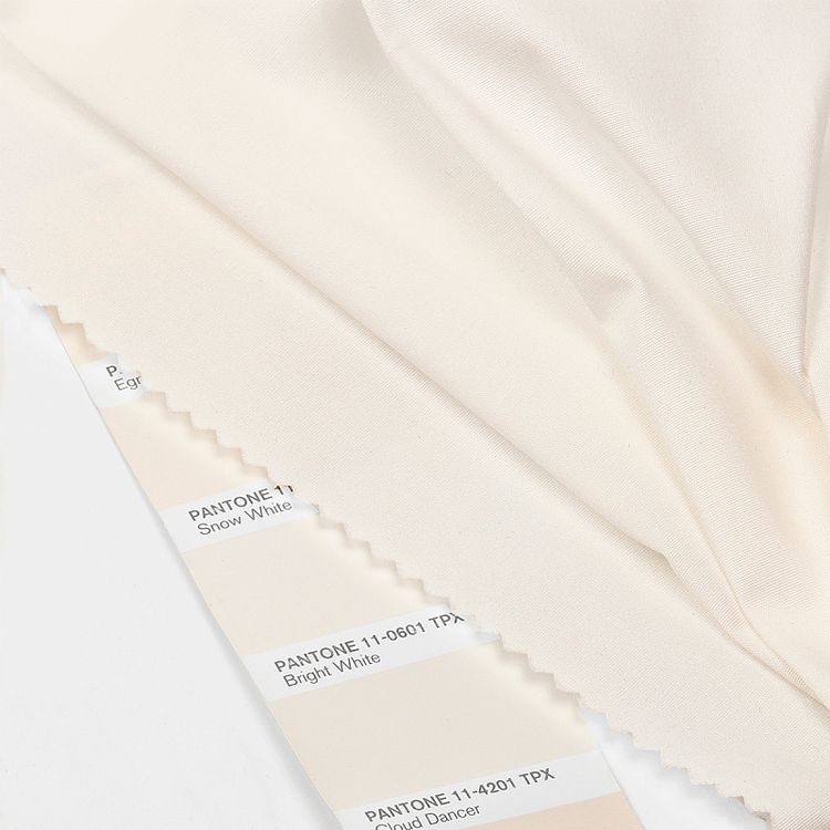 Ткань Поплин стрейч, 5 м x 150 см, 125 г/м², цвет: молочный, TBY — картинка 4