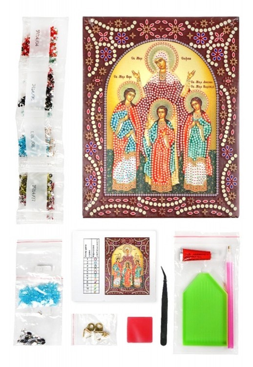 Алмазная вышивка 5D «Вера, Надежда, Любовь и мать их София» — картинка 2