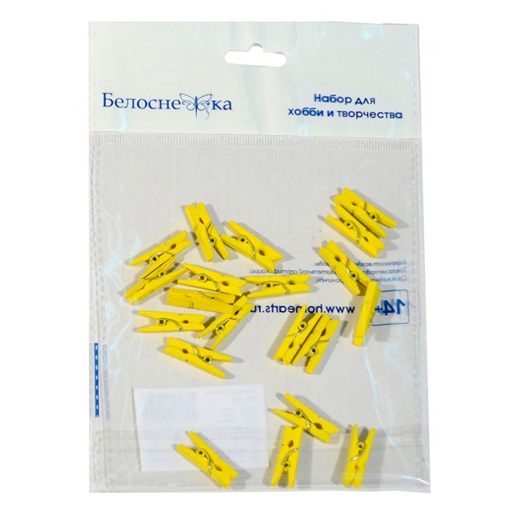 Прищепки декоративные, желтые — картинка 7