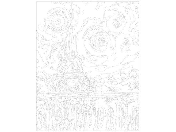 Картина по номерам «Ночной Париж» — картинка 3