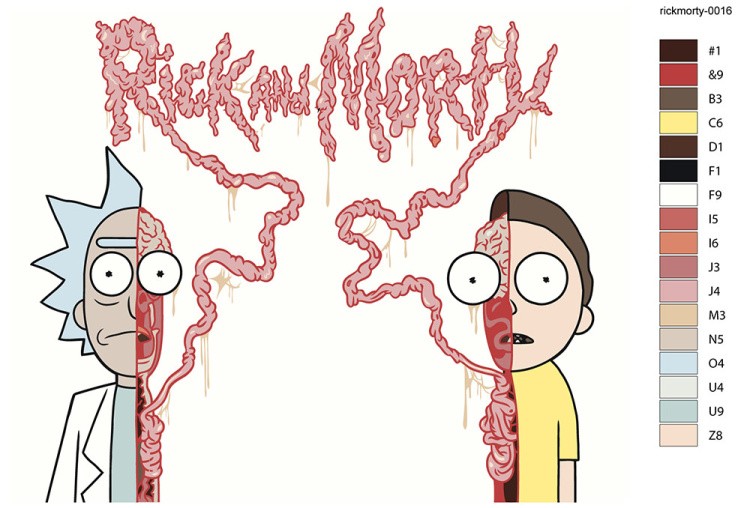 Картина по номерам «Рик и Морти Rick and Morty: Арт 40x50» — картинка 2