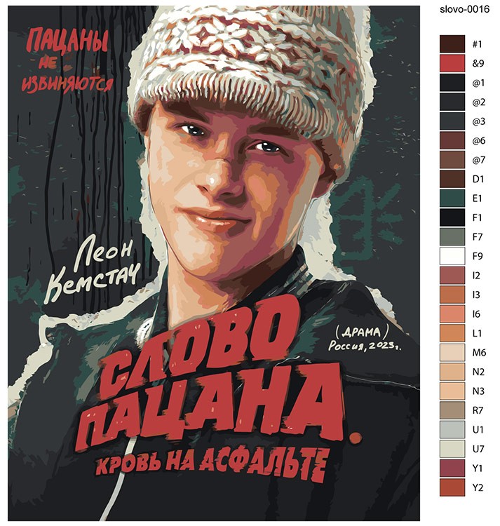 Картина по номерам «Слово пацана Кровь на асфальте: Пальто» — картинка 2