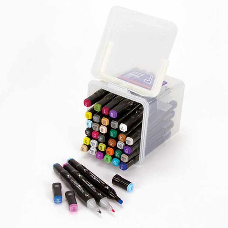 Маркеры для скетчинга двусторонние BRAUBERG ART DEBUT BLACK, цвет: набор 36 цв — картинка 6