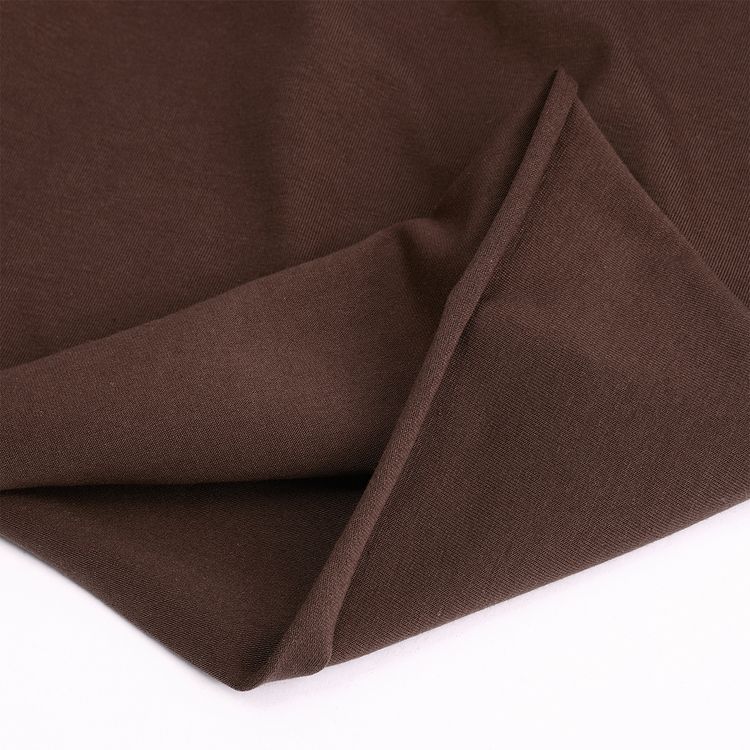 Ткань трикотаж Кулирка с лайкрой, пенье, 10 м x 180 см, 190 г/м², цвет: шоколад, TBY — картинка 5