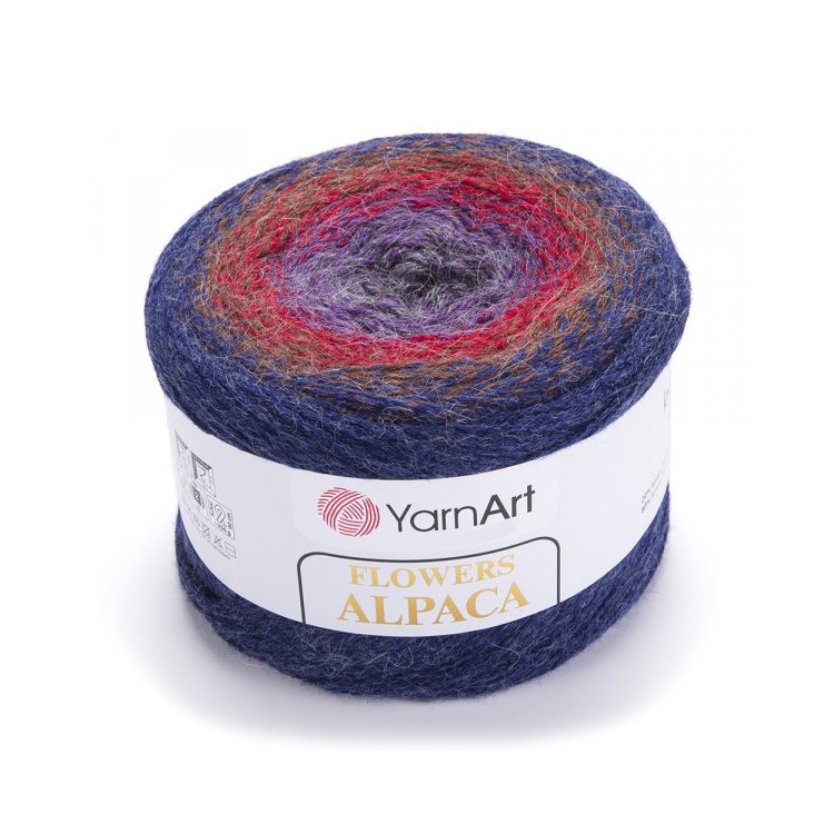 Пряжа YarnArt Flowers Alpaca (Фловерс Альпака) (439), мультиколор, 5 шт. по 250 г — картинка 2