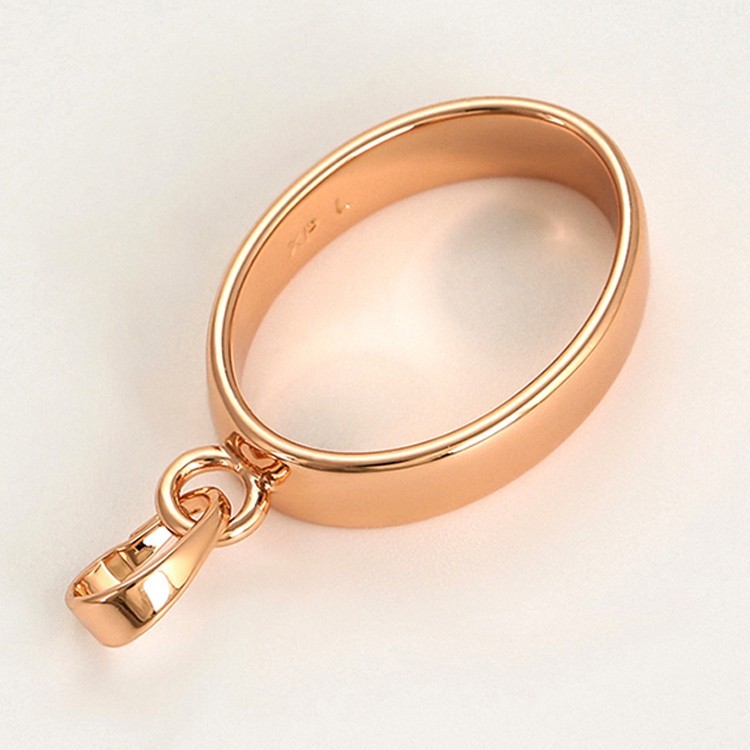 Металлический молд для кулона овальный, цвет: розовое золото, 1 шт. — картинка 3