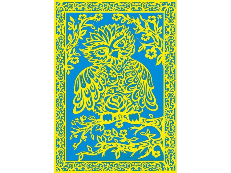 Вытынанка «Милая совушка» (желтый) — картинка 5