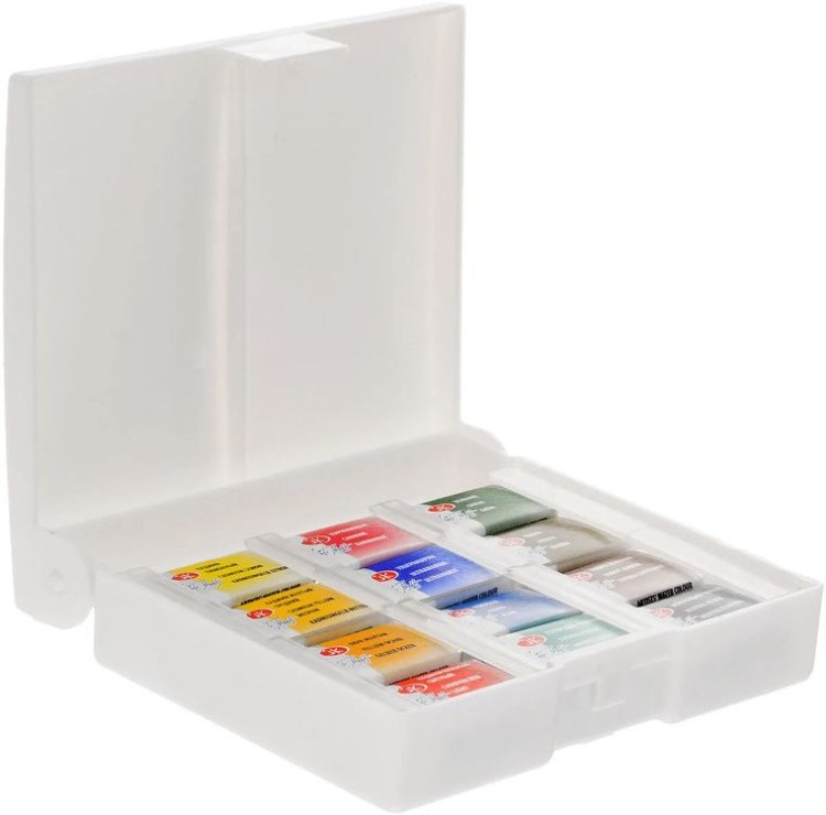 Краски акварельные художественные «Белые ночи», 12 цв., кювета 2,5 мл, Невская палитра — картинка 4