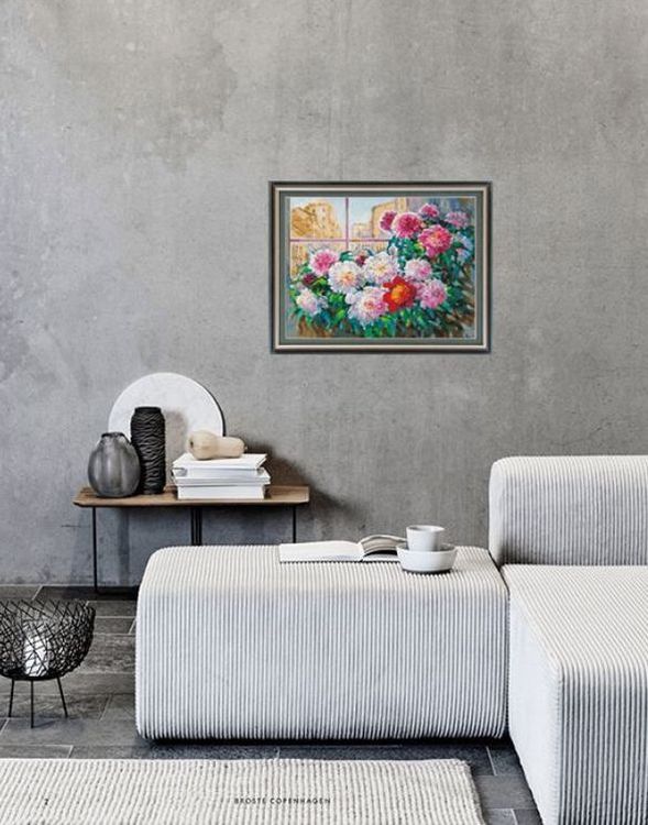 Алмазная вышивка «Свежесть утренних пионов» — картинка 9