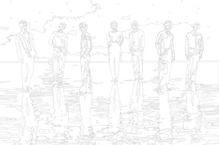 Картина по номерам «Корейская K-POP группа BTS 2» — картинка 3