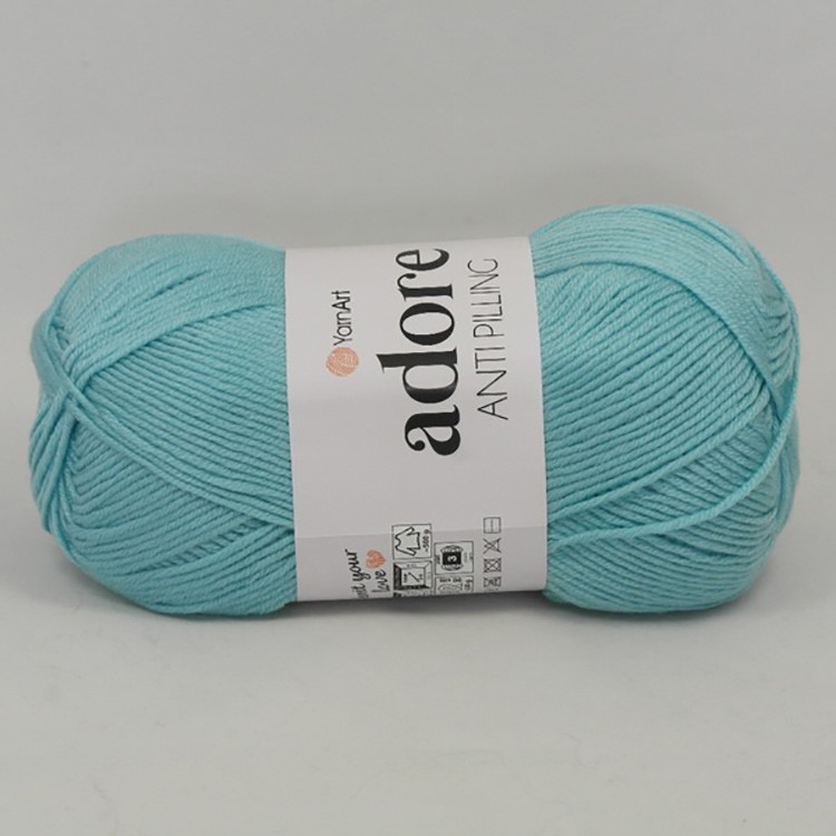 Пряжа YarnArt Adore (342), светлый айсберг, 5 шт. по 100 г — картинка 3