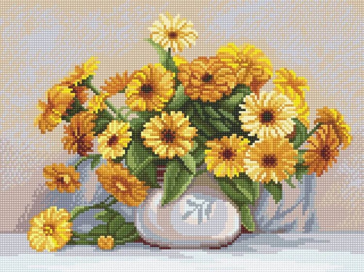 Алмазная вышивка «Календула» — картинка 2