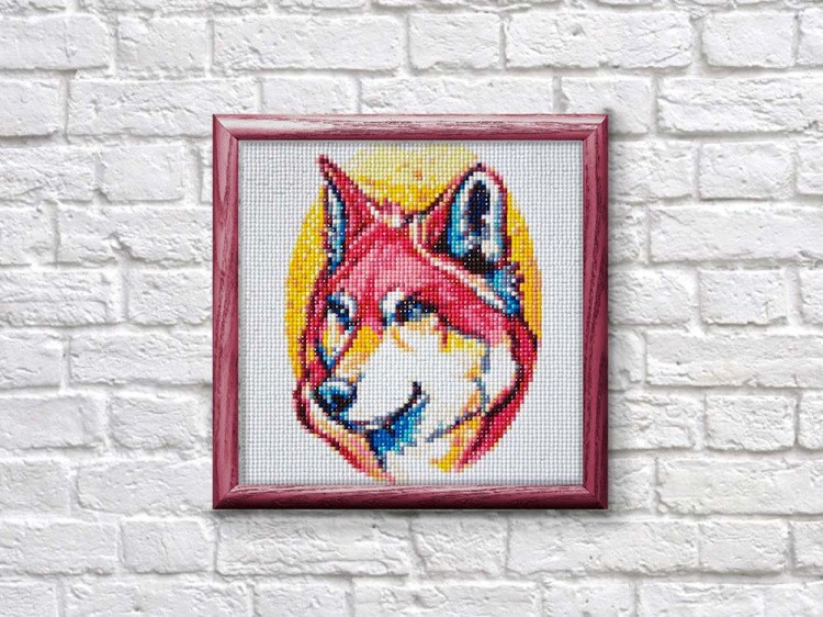 Алмазная вышивка «Яркий хаски» — картинка 3