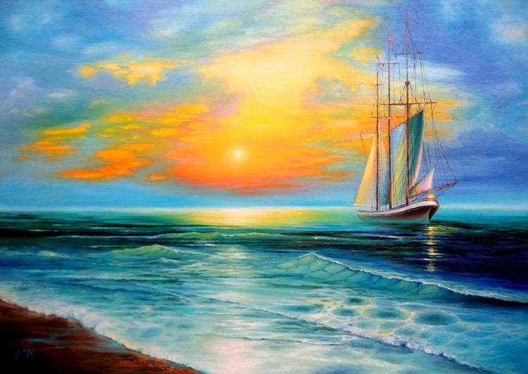 Алмазная вышивка «Краски моря» — картинка 2