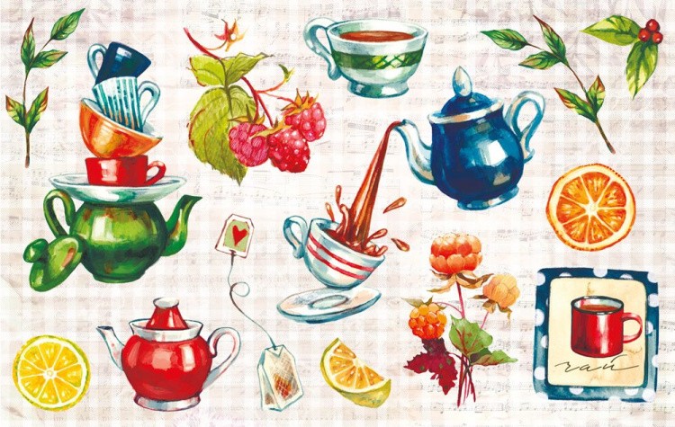 Бумага рисовая «Ароматный чай», 32x22 см