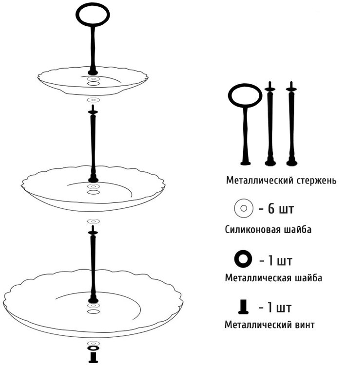 Фурнитура для фруктовницы Овал золотая — картинка 4