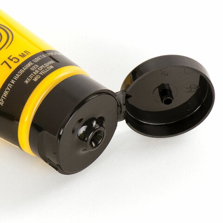 Краска акриловая художественная BRAUBERG ART CLASSIC, туба 75мл, желтая средняя — картинка 3