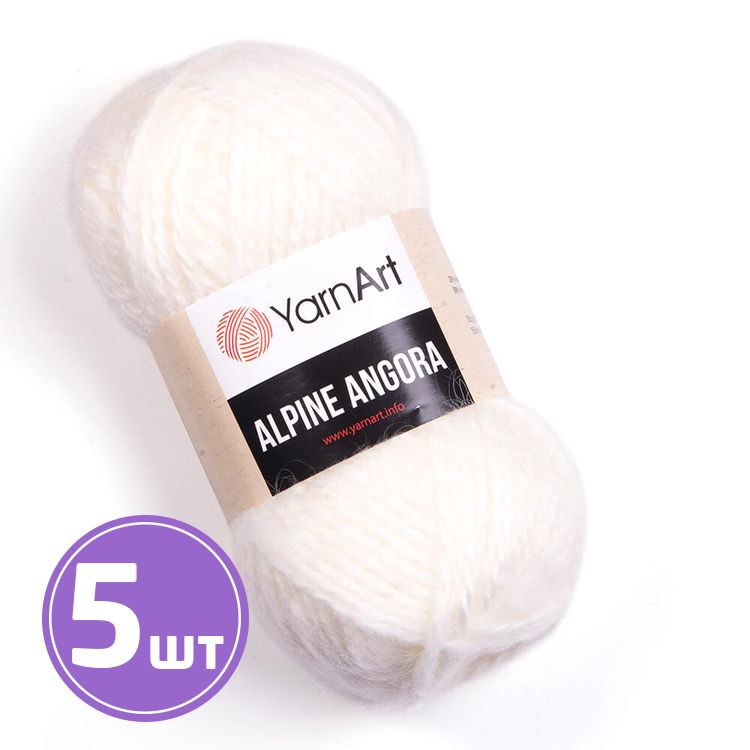 Пряжа YarnArt Alpine Angora (332), суровый, 5 шт. по 150 г