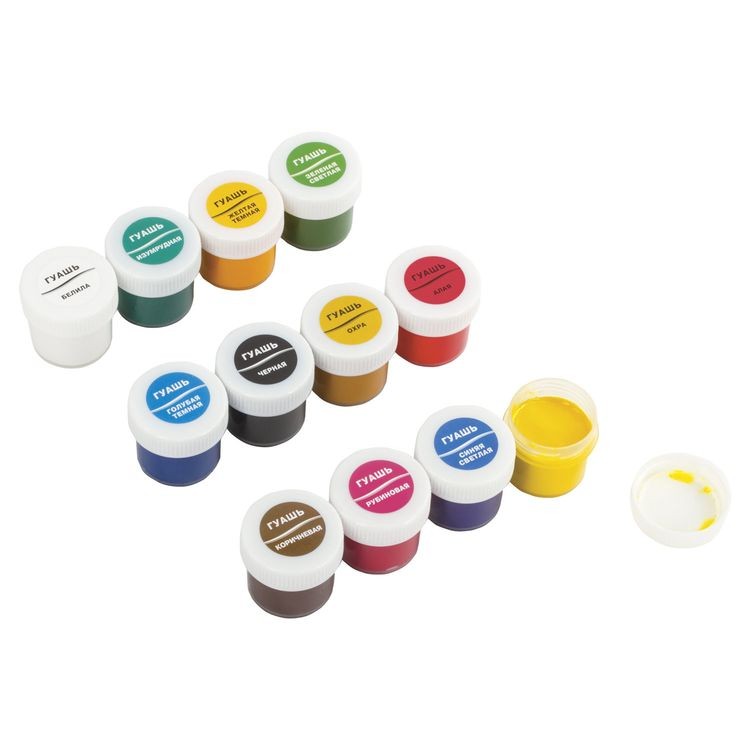 Гуашь Луч «Классика», 12 цв. по 20 мл, без кисти — картинка 3