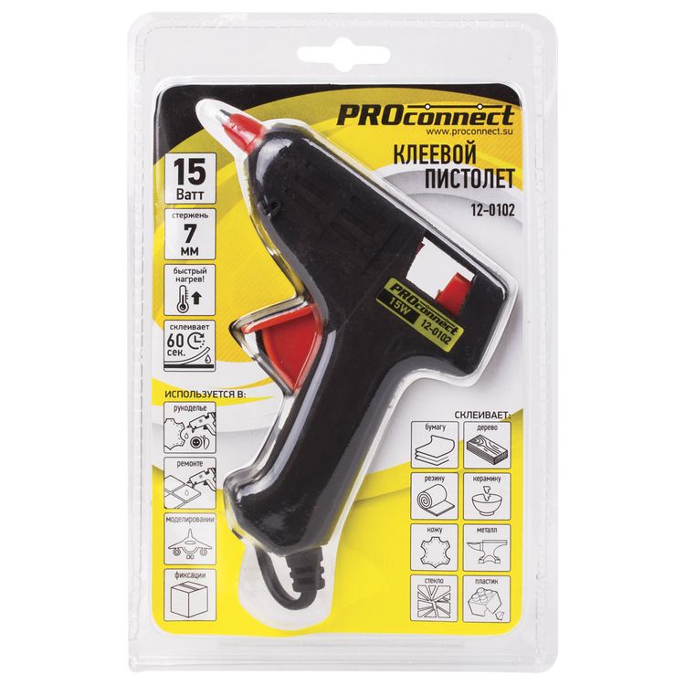 Клеевой пистолет 15 Вт для стержня 7 мм, PROCONNECT — картинка 5