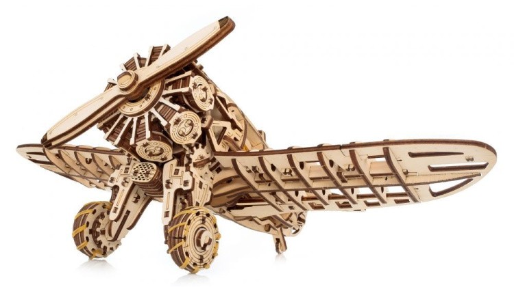 Конструктор деревянный 3D «Самолет с мотором», Eco Wood Art — картинка 11