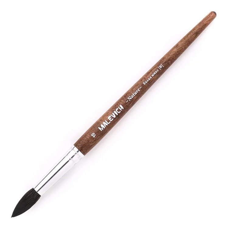 Кисть из белки микс Малевичъ Nature, круглая, №10 — картинка 2