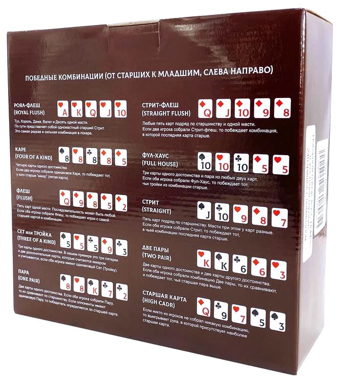 Набор для покера «Texas Holdem» в жестяной коробке, 240 фишек с номиналом — картинка 5