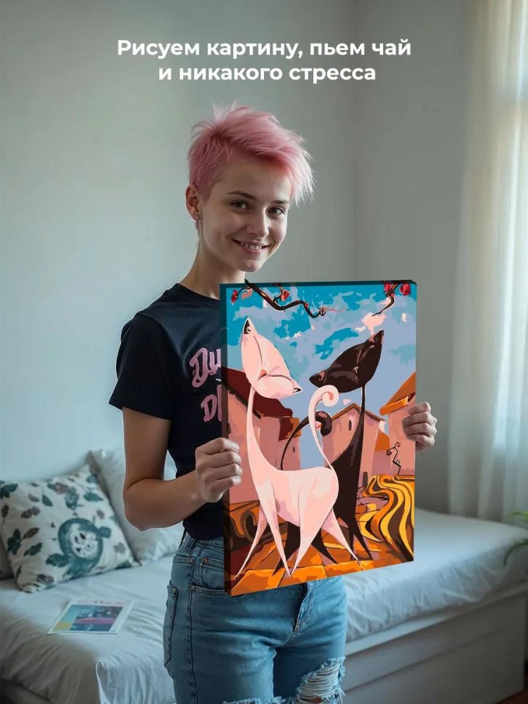 Картина по номерам «Прекрасная парочка» — картинка 7