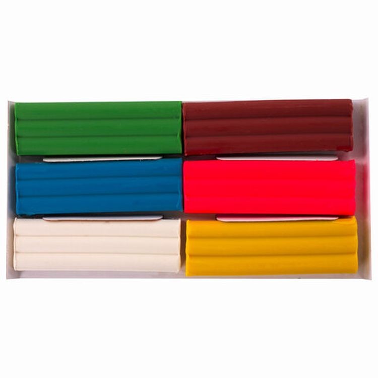 Пластилин восковой Brauberg «Магия цвета», 6 цветов, 90 г, со стеком — картинка 2