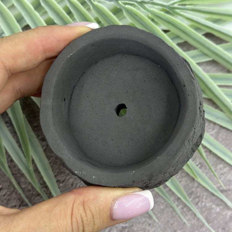 Силиконовый молд - Кашпо под камень №2, d8,5 см, 1 шт. — картинка 2