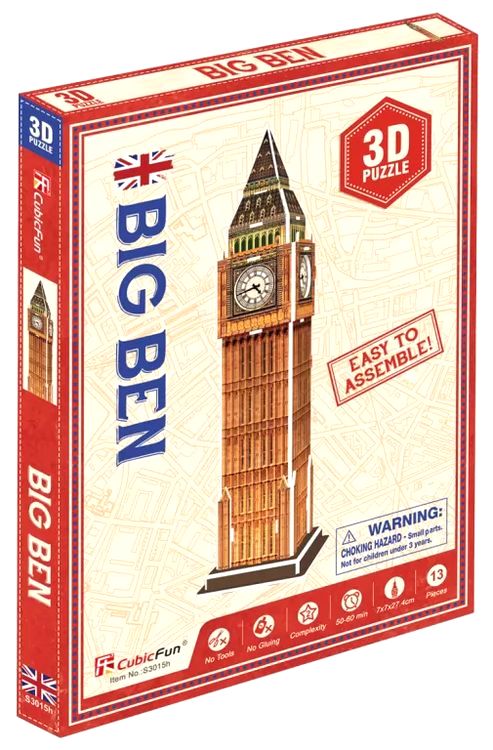 3D пазл CubicFun «Мини-серия. Биг Бен» — картинка 3