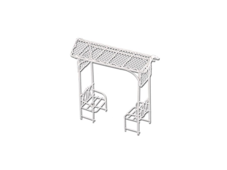 Садовая миниатюра MET-016 Беседка, металл 10x10,5x4 см, Blumentag