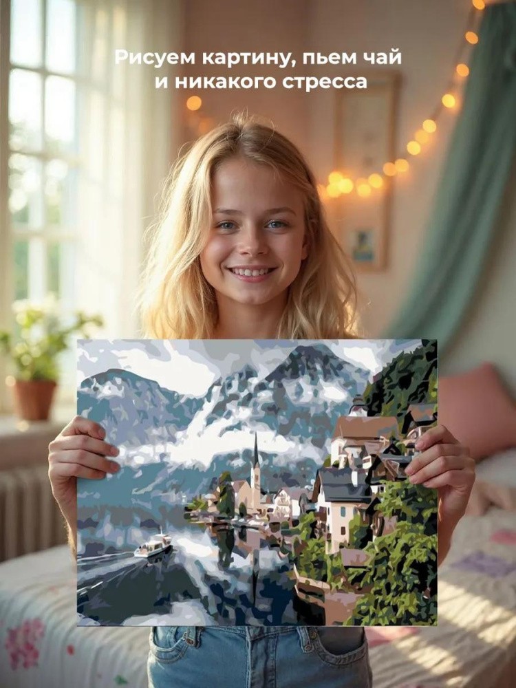 Картина по номерам «Город в горах» — картинка 6