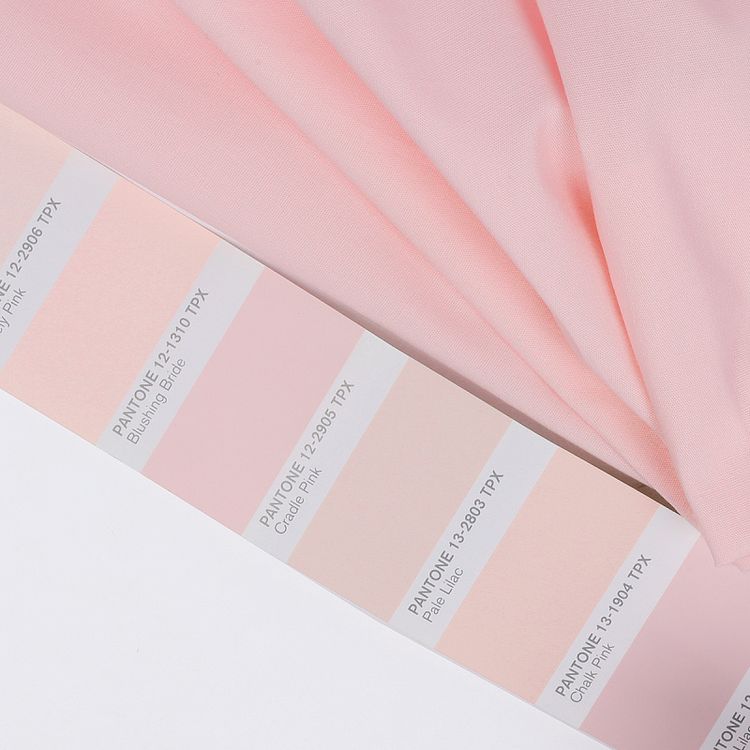 Ткань Поплин стрейч, 1 м х 150 см, 125 г/м², цвет: бледно-розовый, TBY — картинка 4