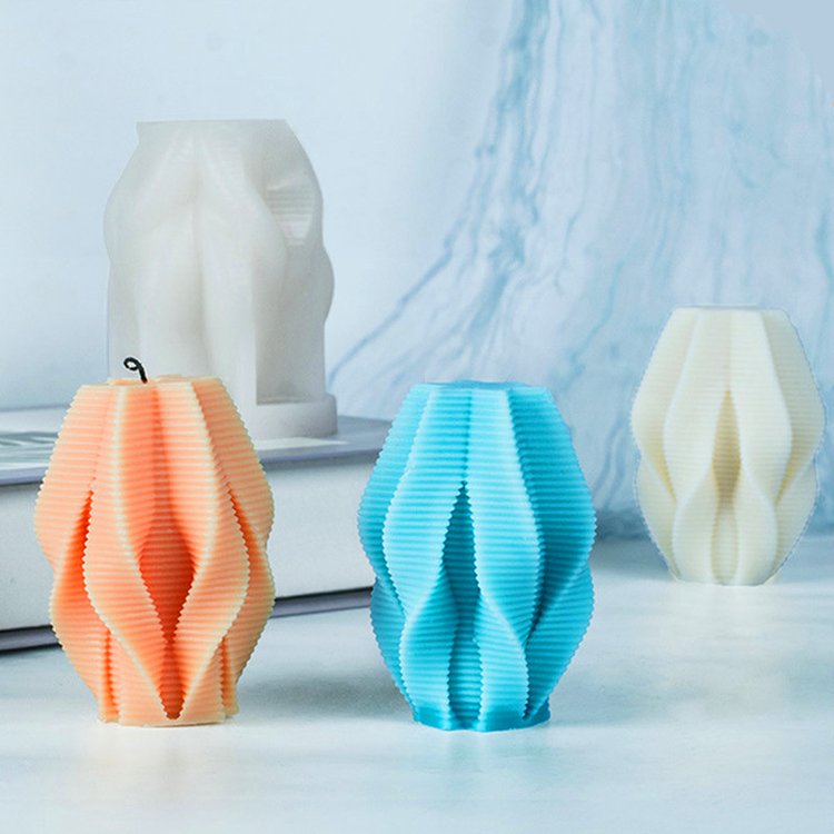 Силиконовый молд - Свеча волнистая №1, 9x7см, 1 шт. — картинка 2