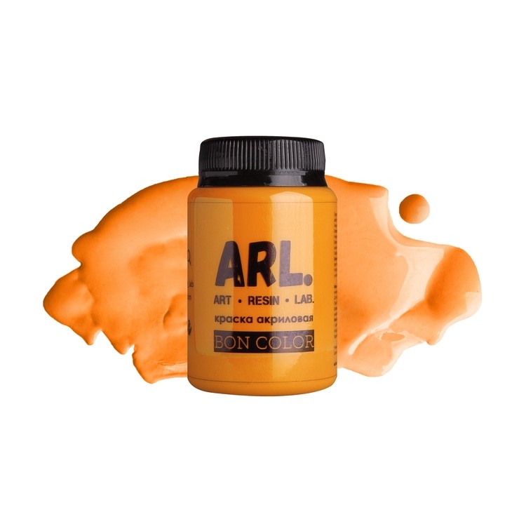 Краска акриловая ARL BON COLOR Мандариновое Танго 100 мл, Art Resin LAB