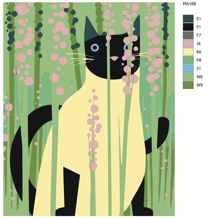 Картина по номерам «Котенок в траве» — картинка 2