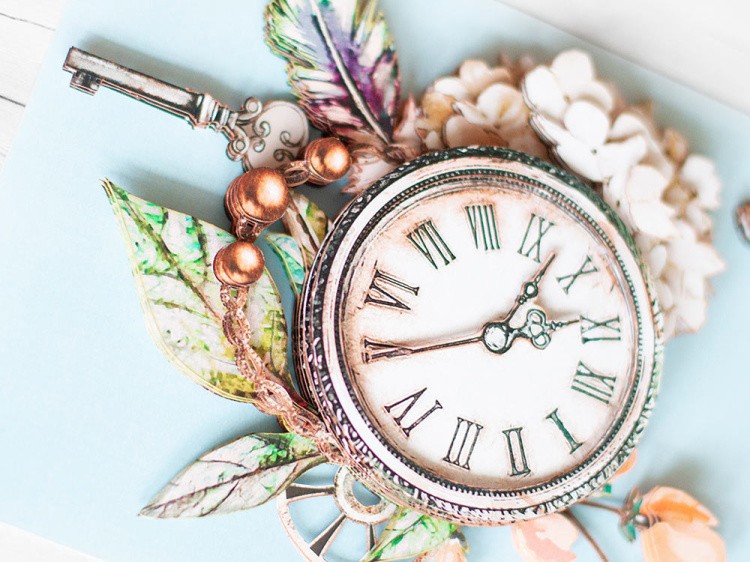 Папертоль «Нежная серия: Бабочка и часы» — картинка 3