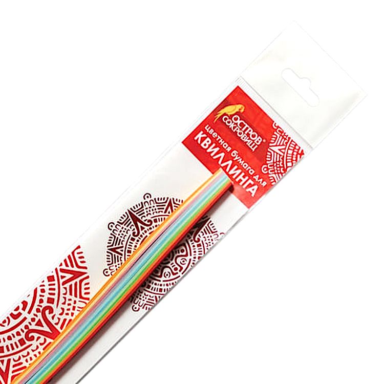 Бумага для квиллинга «Радуга», 10 цв., 100 полос, 7х300 мм — картинка 3