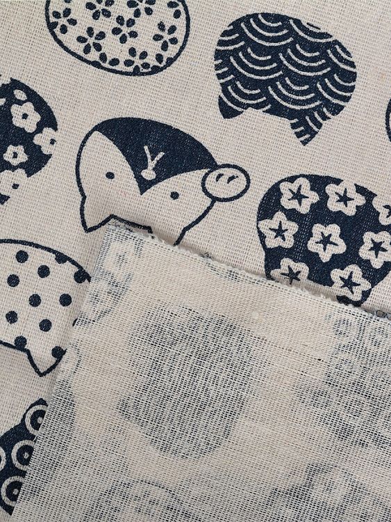 Ткань льняная, 1 м x 150 см, 140 г/м², цвет: белый, принт, TBY — картинка 5