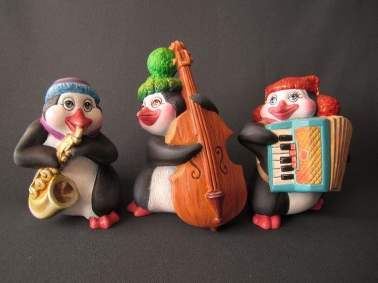 Фигурка для раскрашивания «Пингвин джаз контрабас» — картинка 3