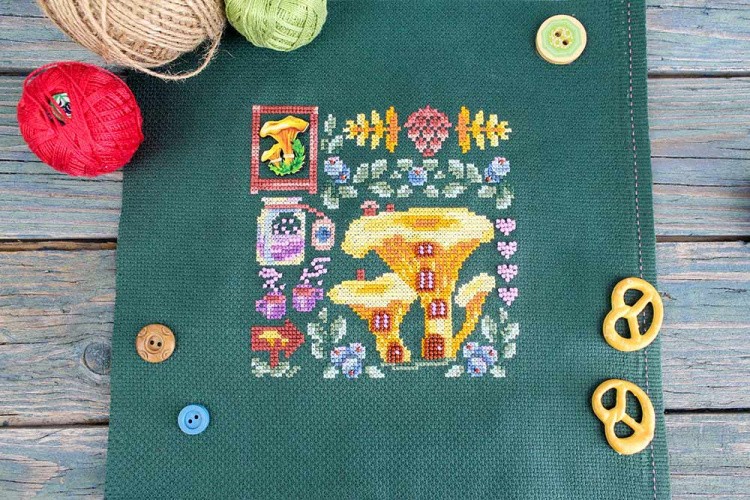 Набор для вышивания «Мини-семплер. Домик из лисичек» — картинка 5